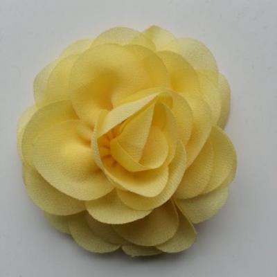 fleur de pavot en mousseline 80mm jaune