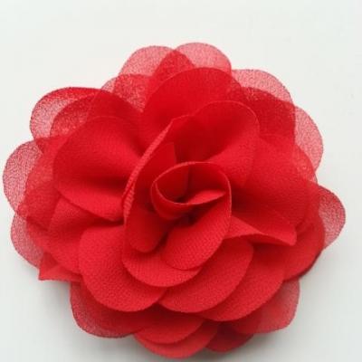 fleur de pavot en mousseline 80mm rouge
