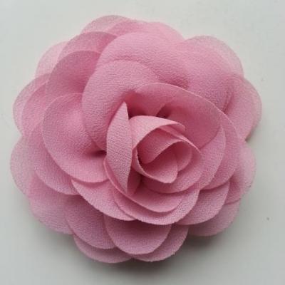 fleur de pavot en mousseline 80mm vieux rose