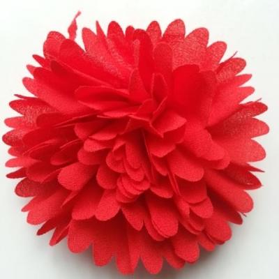 fleur mousseline 90mm rouge