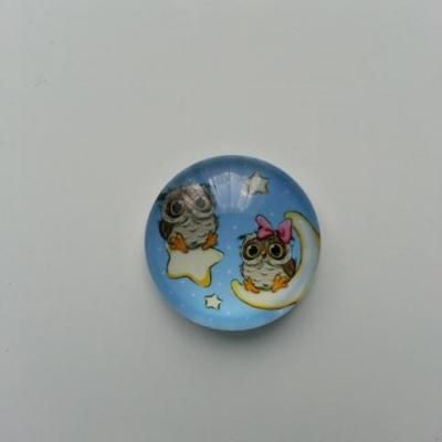 cabochon en verre hiboux / chouettes 20mm (8)