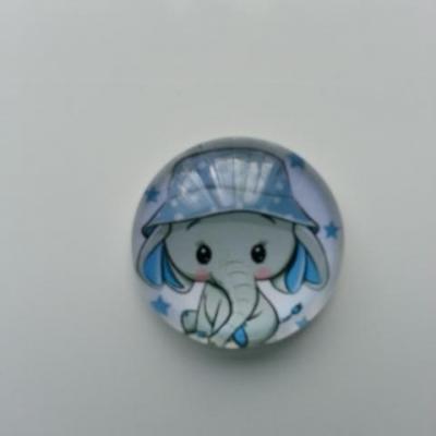 cabochon en verre elephant 20mm (1)