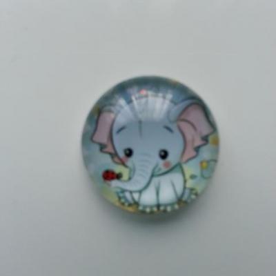 cabochon en verre elephant 20mm (3)