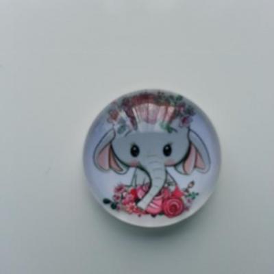 cabochon en verre elephant 20mm (2)