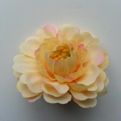 fleur artificielle en tissu et pistils beige et rose 55mm