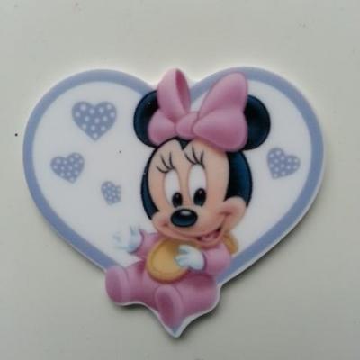 Cabochon plat en résine  minnie baby 40*45mm