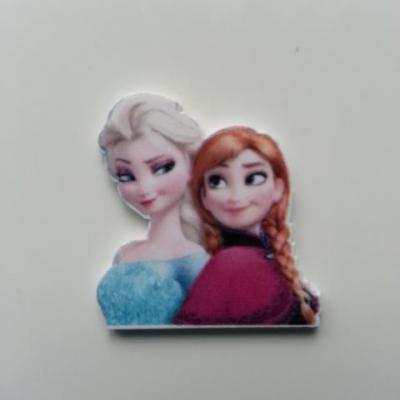 cabochon plat en résine  princesse reine des neige anna elsa  28*28mm