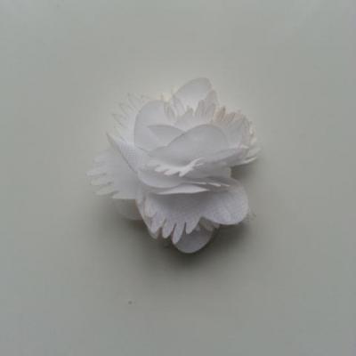 Petite fleur en mousseline 45mm blanc