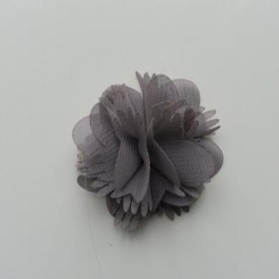Petite fleur en mousseline 45mm gris