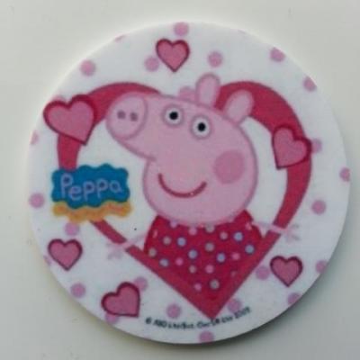cabochon plat en résine  peppa cochon rose  40mm