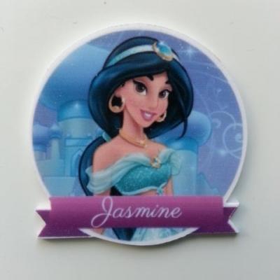 cabochon en résine  princesse jasmine 1001 nuits 40mm