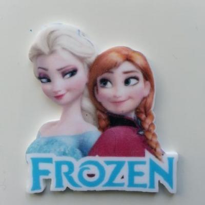 cabochon plat en résine  princesse reine des neige anna elsa  40*45mm