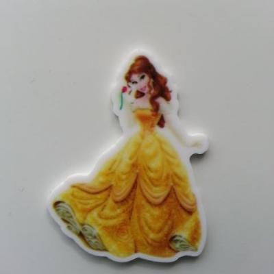 cabochon plat en résine  princesse belle et la bête  30*40mm