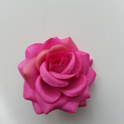 rose artificielle en tissu  de 60mm rose fuchsia