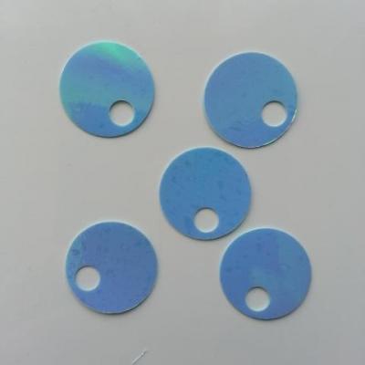 Lot de 5 sequins ronds 20mm bleu