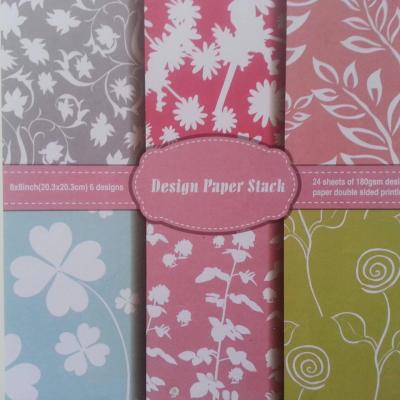 Bloc de 24 feuilles double face scrapbooking , multi motifs 20*20cm