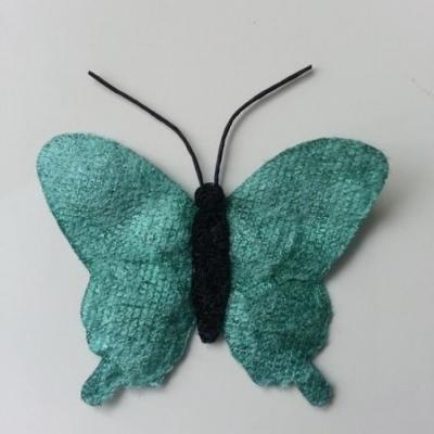 papillon en tissu  50mm vert
