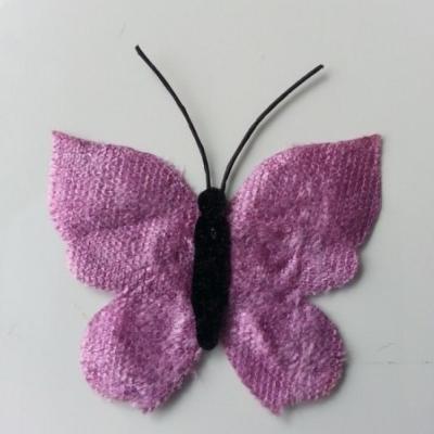 papillon en tissu mauve 50mm