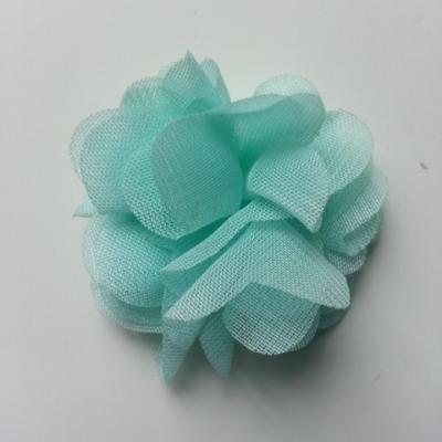 Petite fleur en mousseline 40mm vert pastel