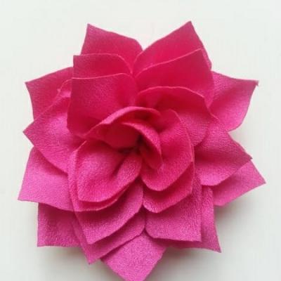 fleur en tissu rose 70mm