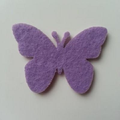 papillon  en feutrine mauve 55*40mm