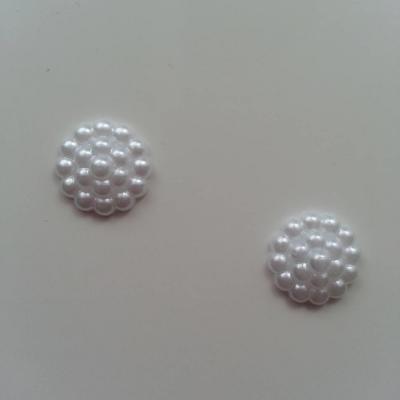 Lot de 2 embellissements en résine  12mm blanc