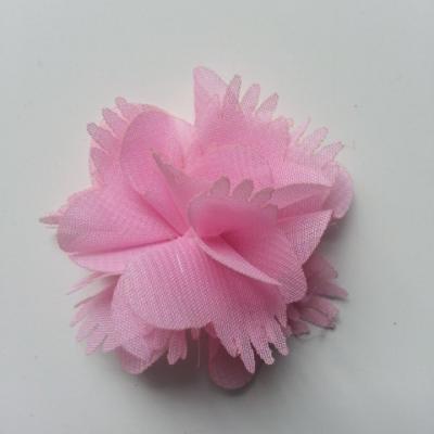 Petite fleur en mousseline 45mm rose