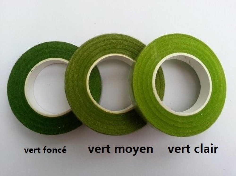 6 Rouleaux Fleuriste Ruban Vert, Auto-adhésif Rubans Floraux, Floratape  Blanc Marron pour Bouquet, Emballage de Fleurs Tige, DIY Fabrication  Artisanale, Guirlande, Mariage, 27m*12mm (Multicolore) : : Cuisine  et Maison