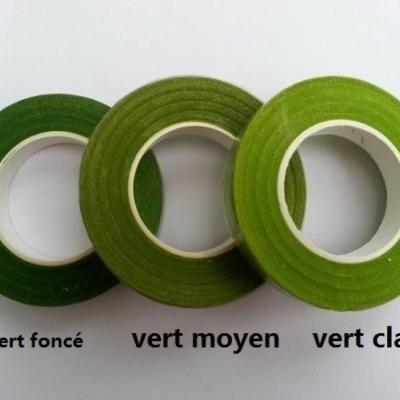 Rouleau de floraltape  pour la fabrication de fleurs et assemblage vert clair