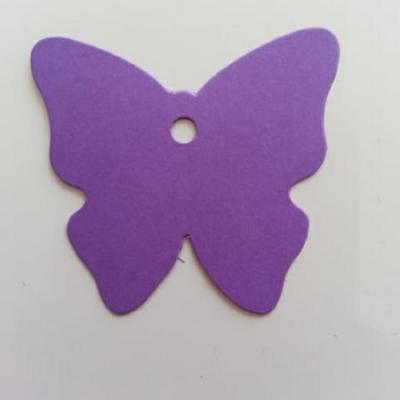 lot de 40 étiquettes marque place  papillon mauve 45mm