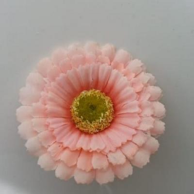 fleur artificielle gerbera en tissu abricot 50mm