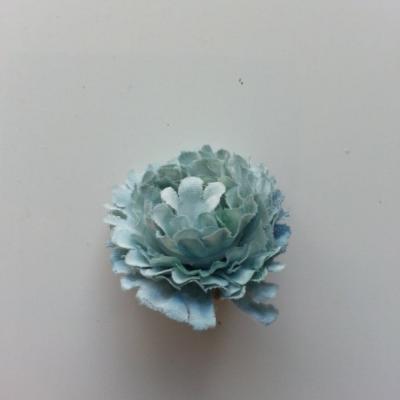 fleur en tissu mini oeillet de 30mm bleu