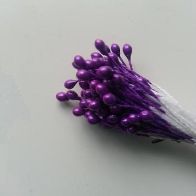 Lot de 10 pistils  tête de 3mm violet N34