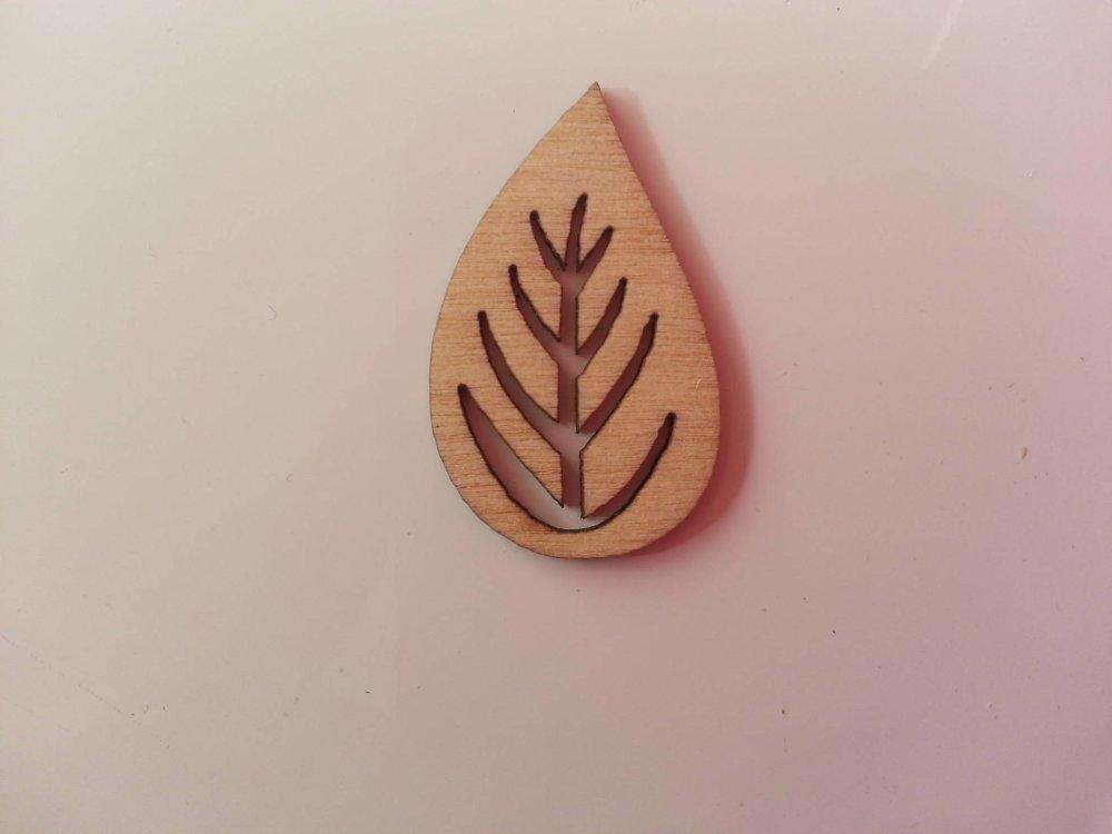 3502699 feuille en bois naturel 30 19mm 1
