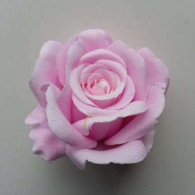 tête de rose artificielle en tissu mauve 70mm