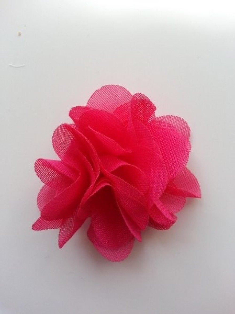 3586649 petite fleur en tissu rose fuchsia 4cm 1