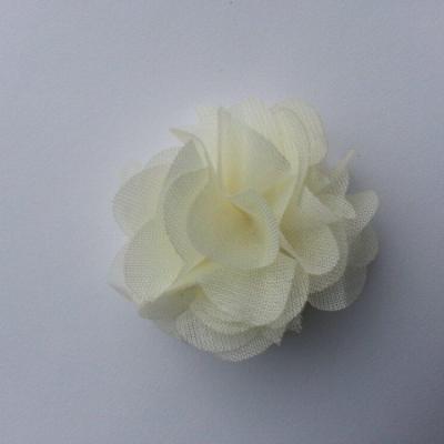 Petite fleur en mousseline 40mm ivoire