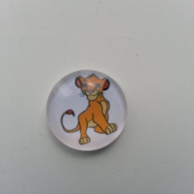 Cabochon en verre simba roi lion  20mm