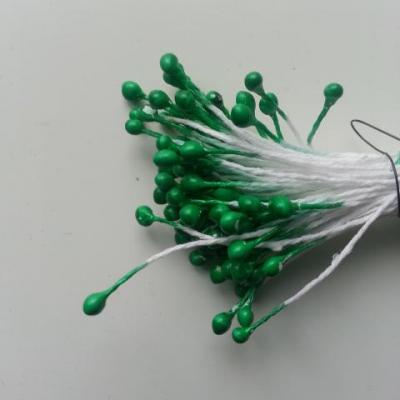 Lot de 10 pistils  tête de 3mm vert N38