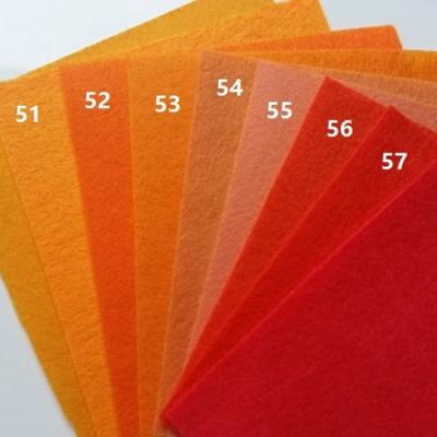 Feuille de feutrine unie 15 cm *15cm orange N57