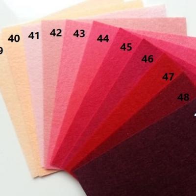 Feuille de feutrine unie 15 cm *15cm ,pêche, abricot, saumon N43