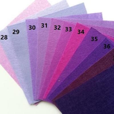 Feuille de feutrine unie 15 cm *15cm mauve N28