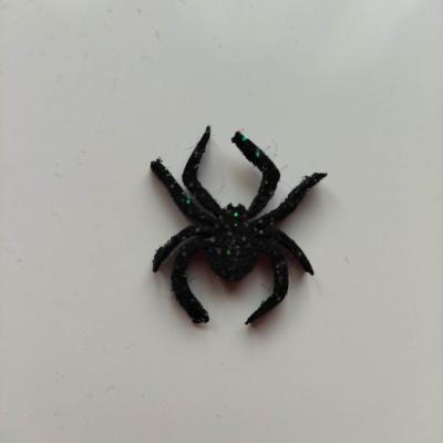 araignée halloween en feutrine noire pailletée 30*30mm