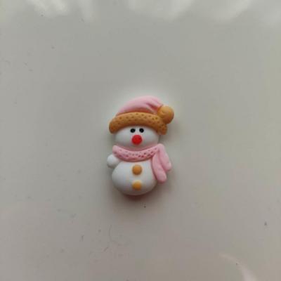 embellissement bonhomme de neige noel  fimo  15*25mm