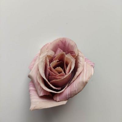 jolie rose artificielle en tissu de 50mm vieux rose