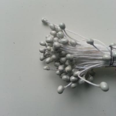 Lot de 10 pistils  tête de 3mm gris N40