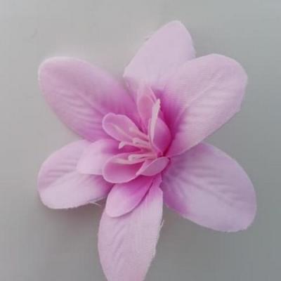 Orchidée  en tissu   70mm mauve