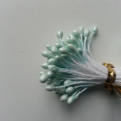 Lot de 10 pistils  tête de 3mm bleu ciel  N41