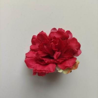 fleur artificielle en tissu de 45mm rouge bordeaux