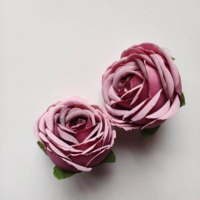 fleur en tissu  50mm vieux rose